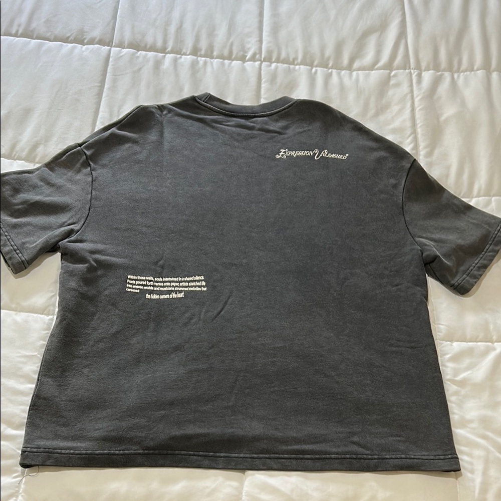 Zara Charcoal Graphic Tee - Picture 2 of 2